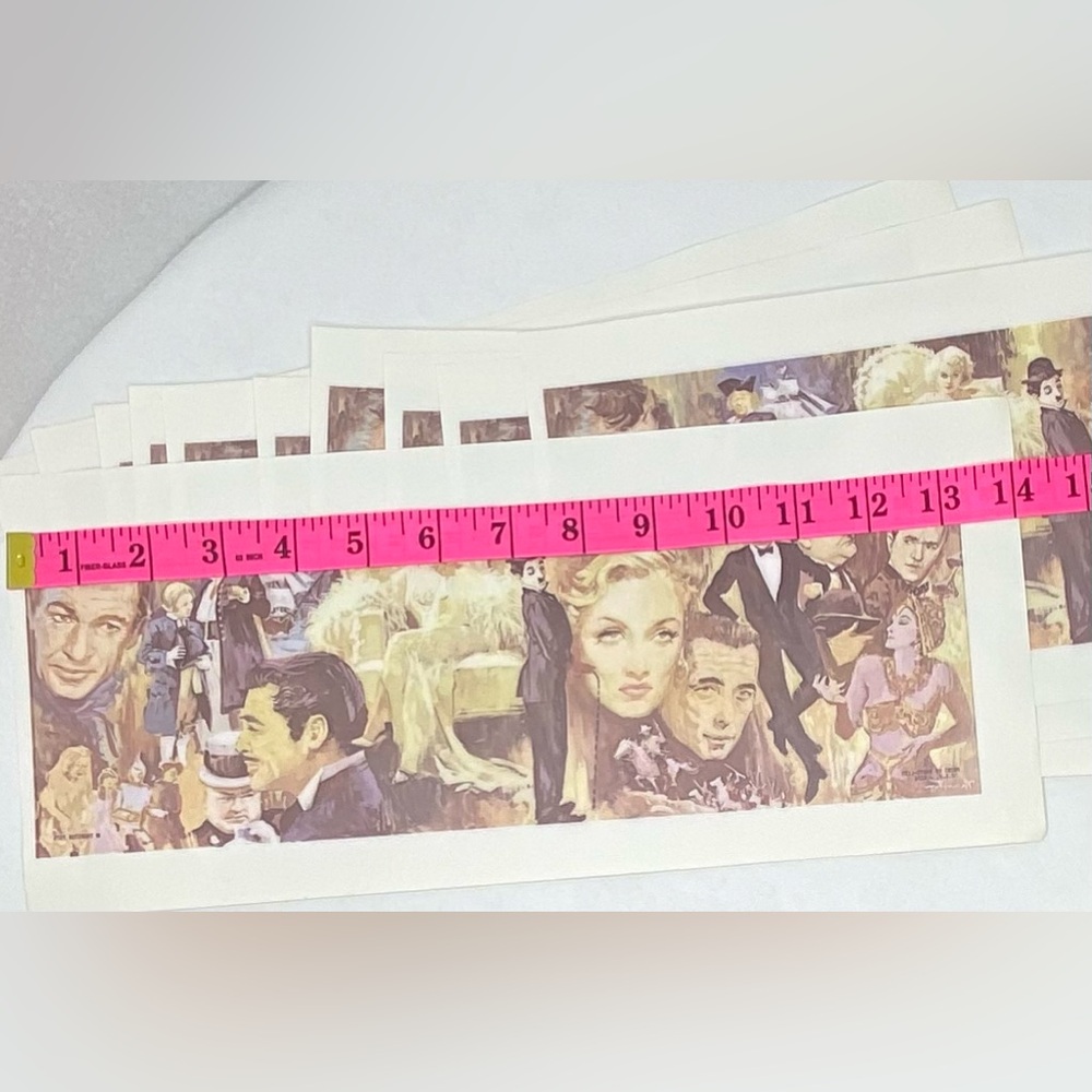 Photo Lith 5076 c.Thurston 1975 Movie Stars 12 Transfer sheets to print Vintage